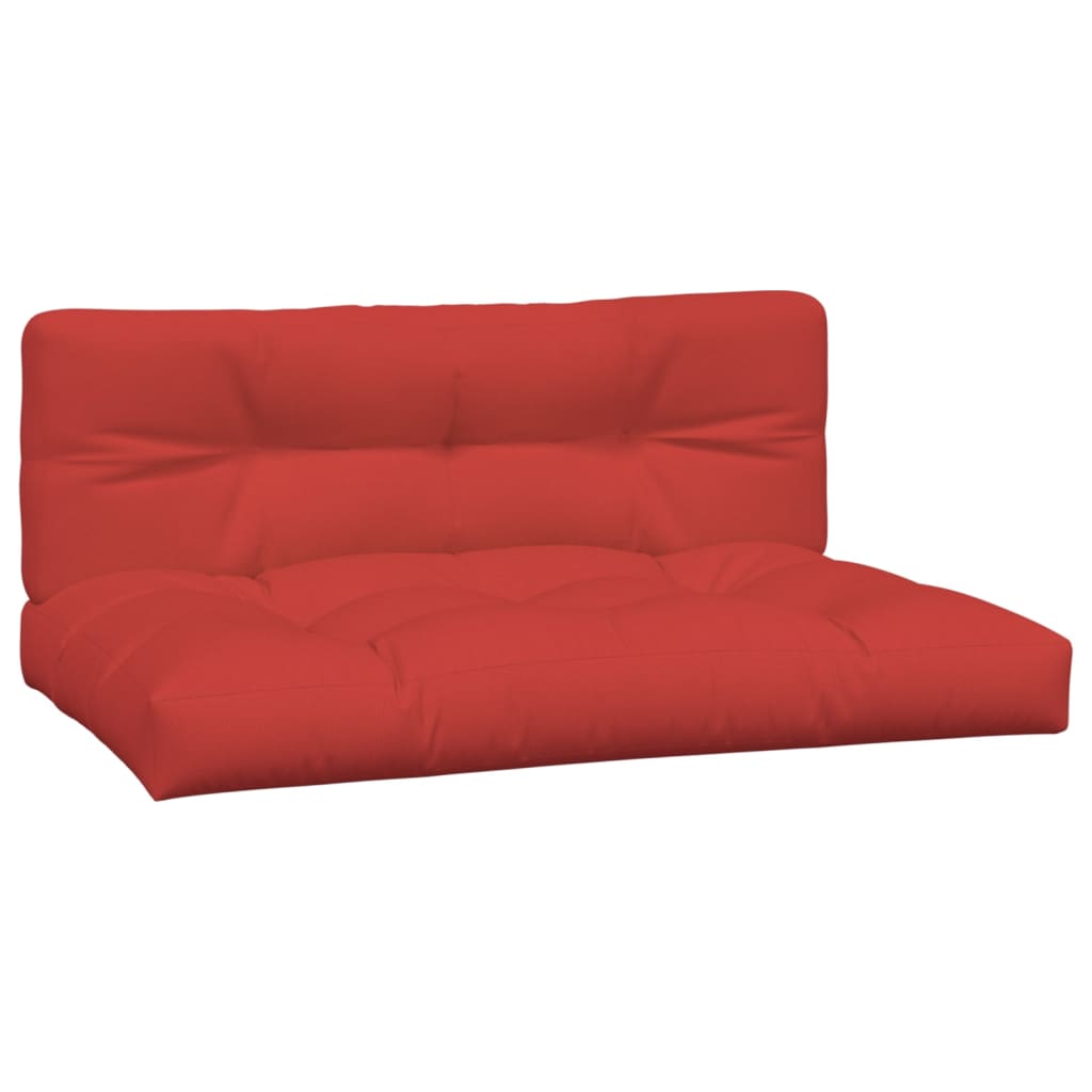 Coussins de palette vidaxl 2 st tissu rouge