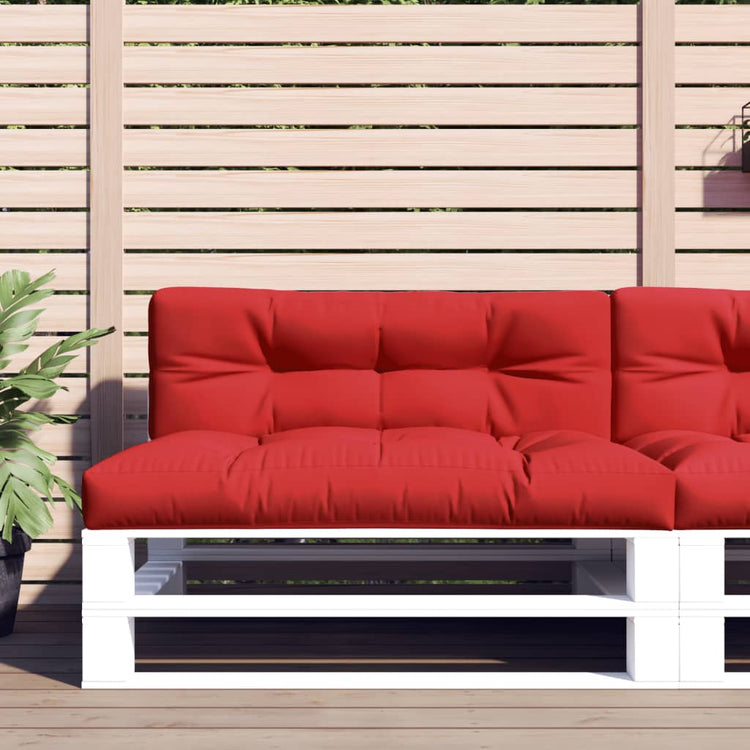 Coussins de palette vidaxl 2 st tissu rouge