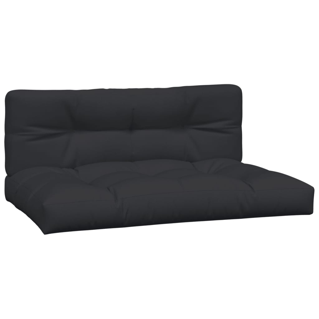 Coussins de palette vidaxl 2 st tissu noir