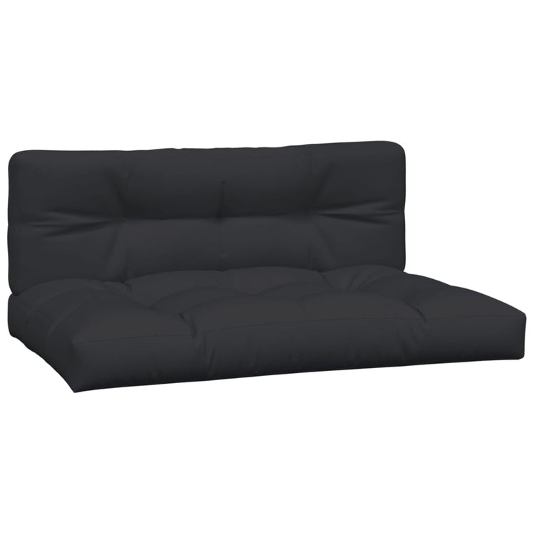 Coussins de palette vidaxl 2 st tissu noir