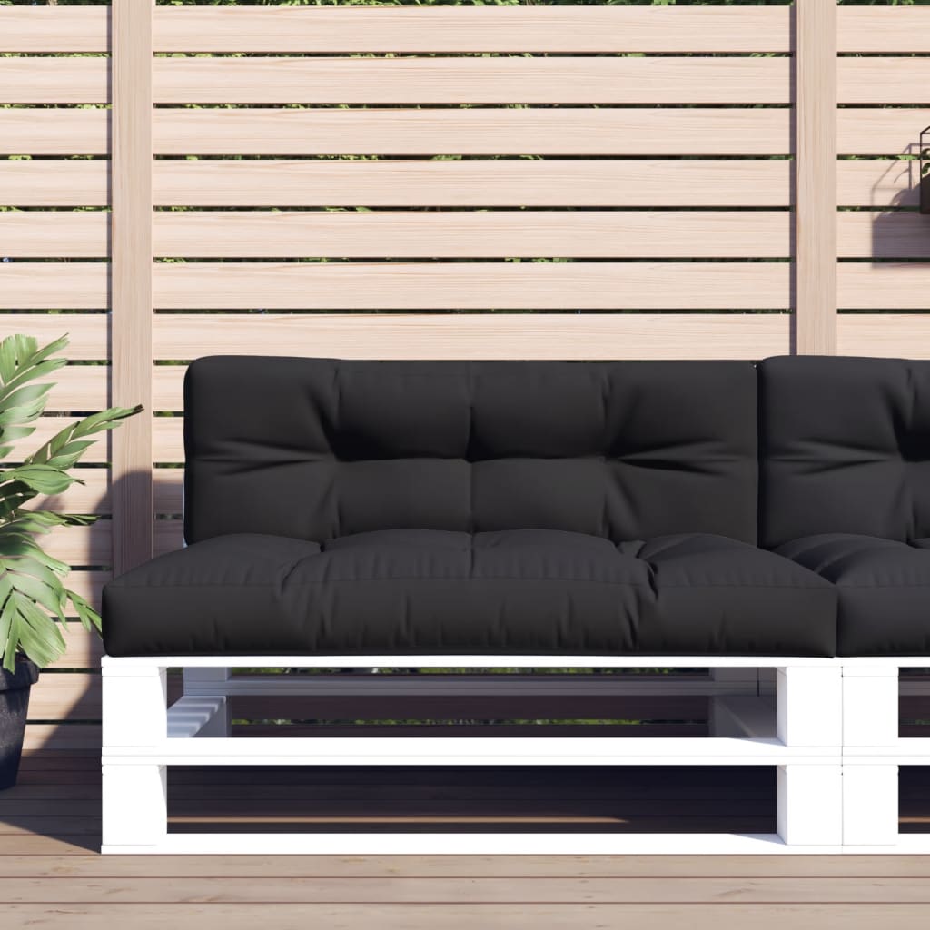 Coussins de palette vidaxl 2 st tissu noir