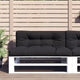 Coussins de palette vidaxl 2 st tissu noir
