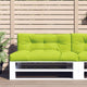 Coussins de palette vidaxl 2 St tissu vert vert