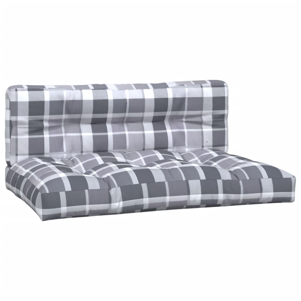 Coussins de palette vidaxl 2 stedcase motif tissu gris