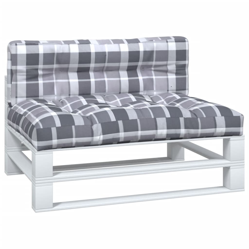 Coussins de palette vidaxl 2 stedcase motif tissu gris