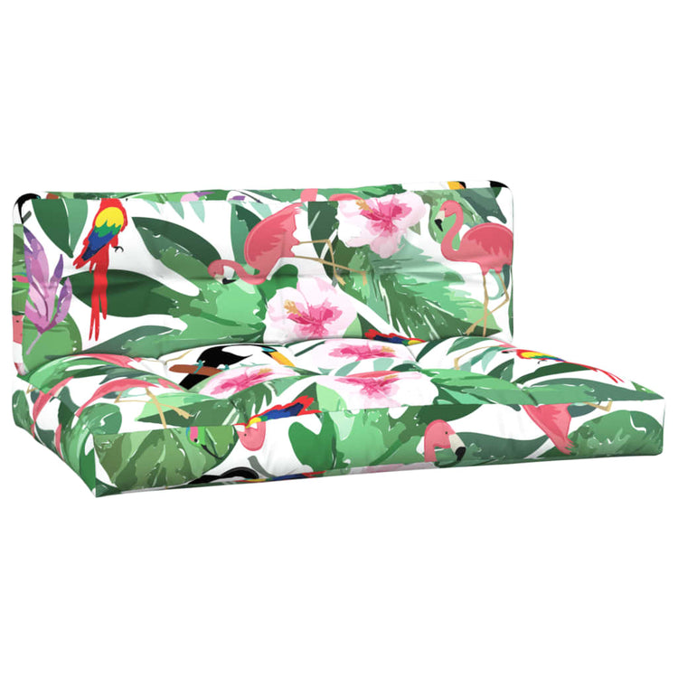 Vidaxl Pallet Cushions 2 St tissu multi-colorant