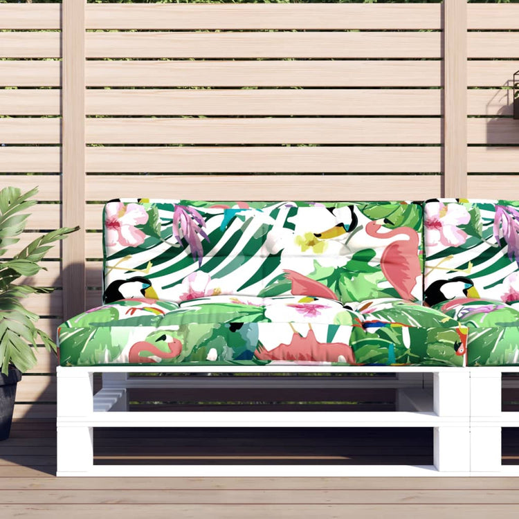Vidaxl Pallet Cushions 2 St tissu multi-colorant