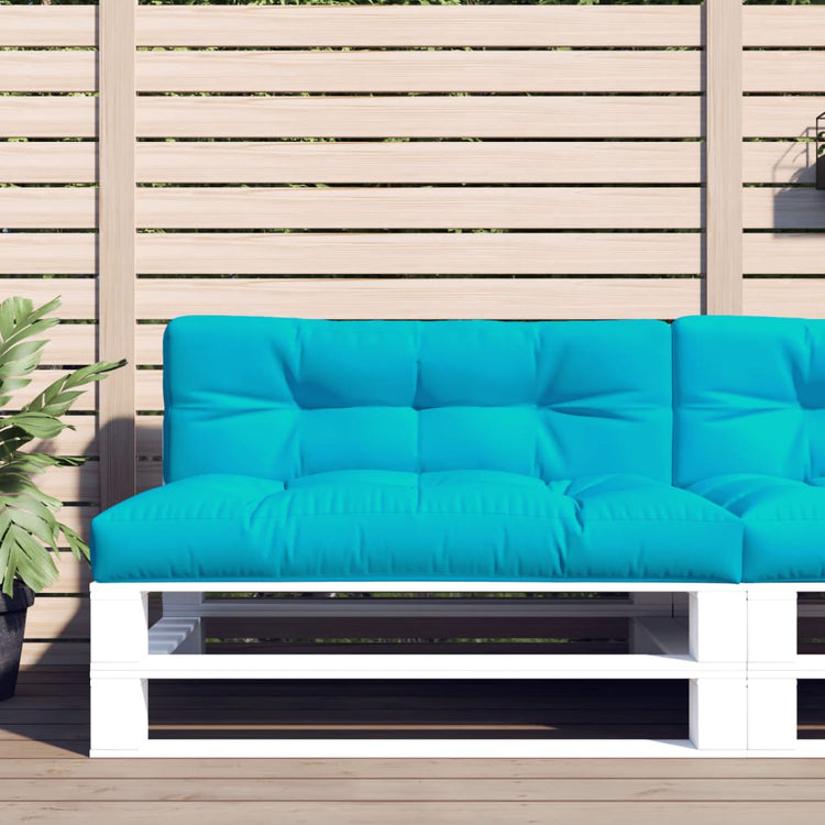 Coussins de palette vidaxl 2 st tissu turquoise