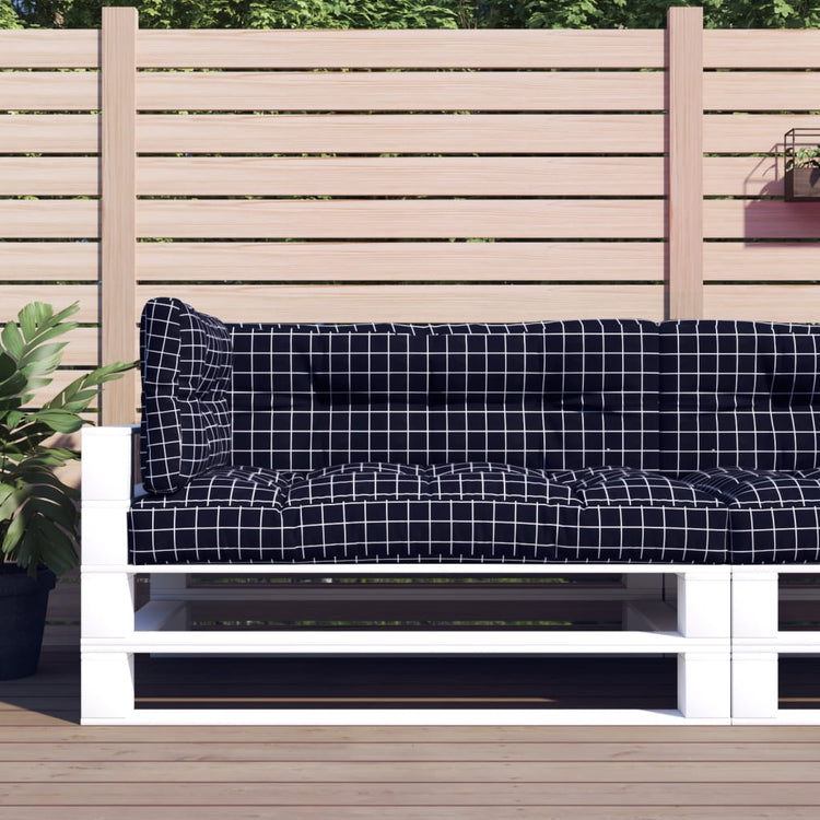 Coussins de palette vidaxl 3 tissu de motif Stedcase noir