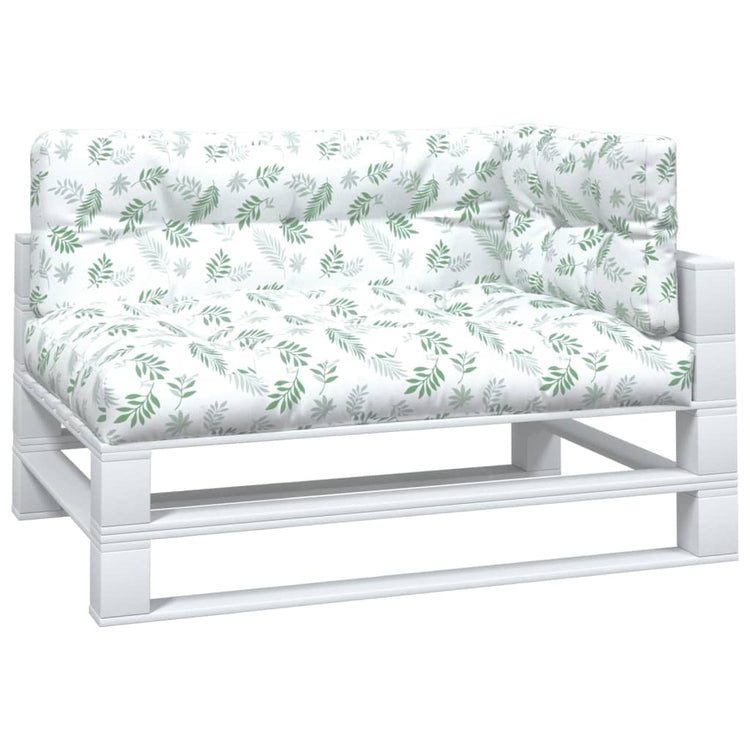 Coussins de palette vidaxl 3 tissu de motif de feuille d'étal