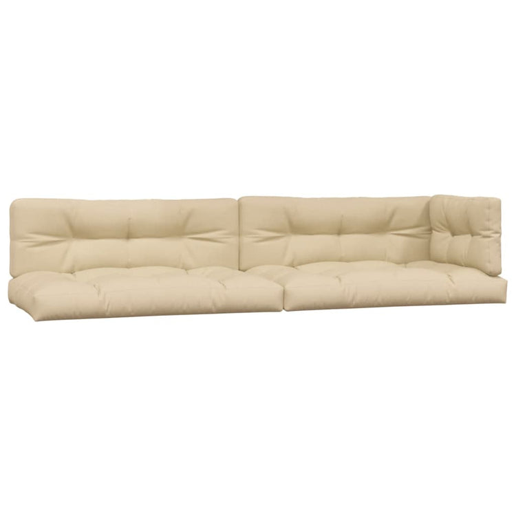 Coussins de palette vidaxl 5 st tissu beige