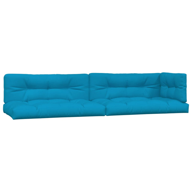 Coussins de palette vidaxl 5 st tissu bleu