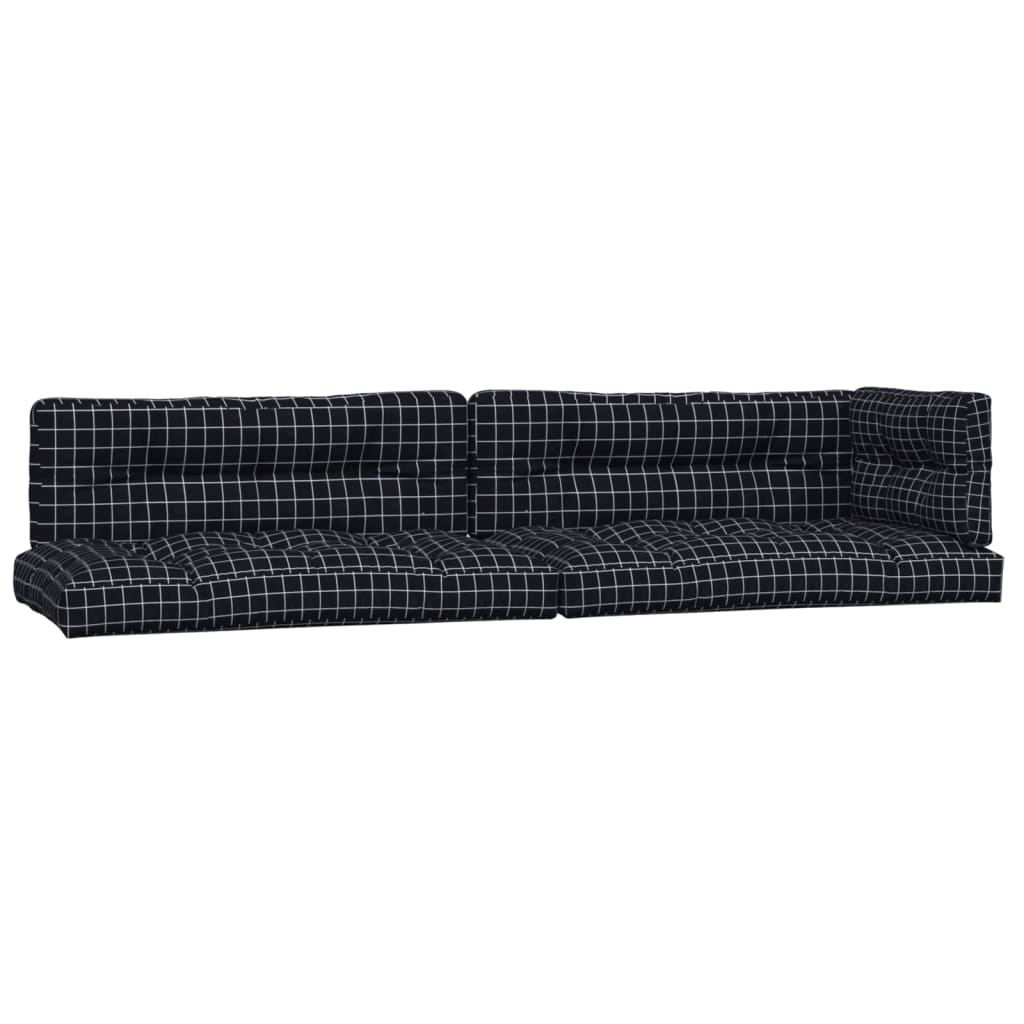 Coussins de palette vidaxl 5 stedcase motif tissu noir