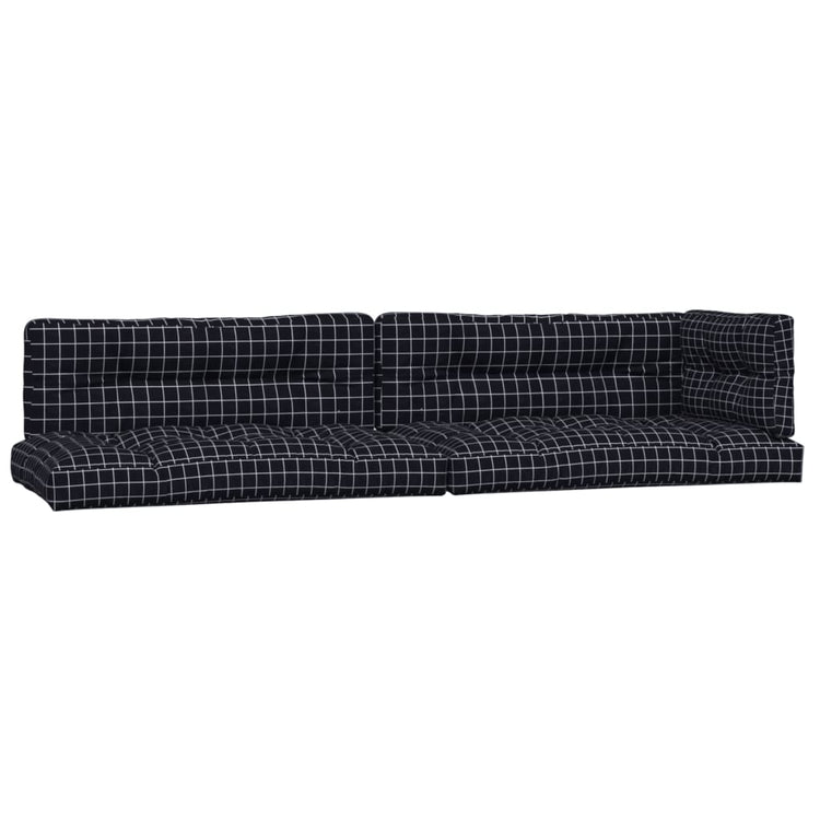 Coussins de palette vidaxl 5 stedcase motif tissu noir