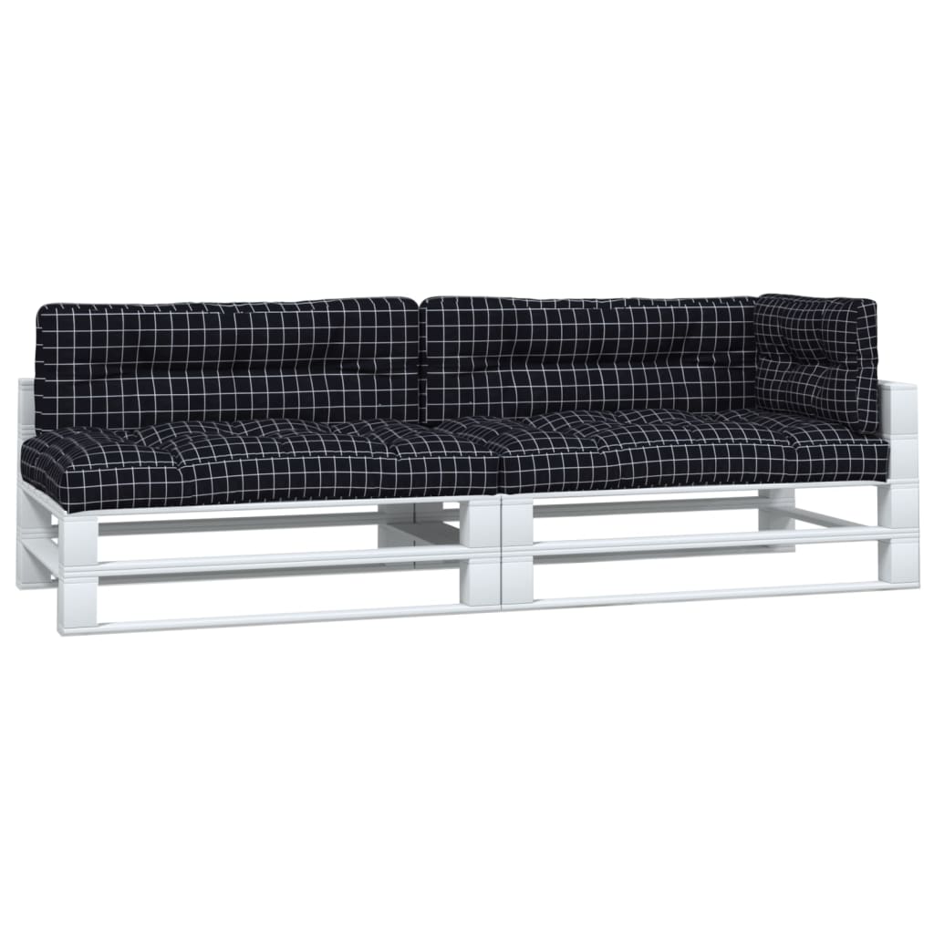 Coussins de palette vidaxl 5 stedcase motif tissu noir