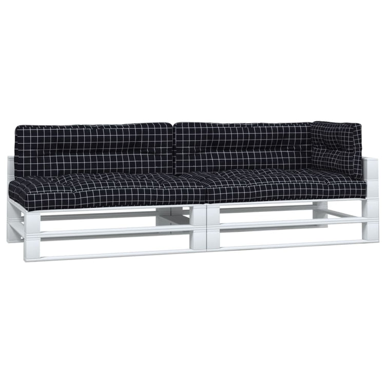Coussins de palette vidaxl 5 stedcase motif tissu noir