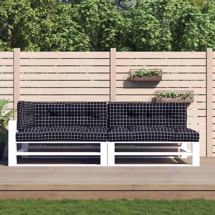 Coussins de palette vidaxl 5 stedcase motif tissu noir