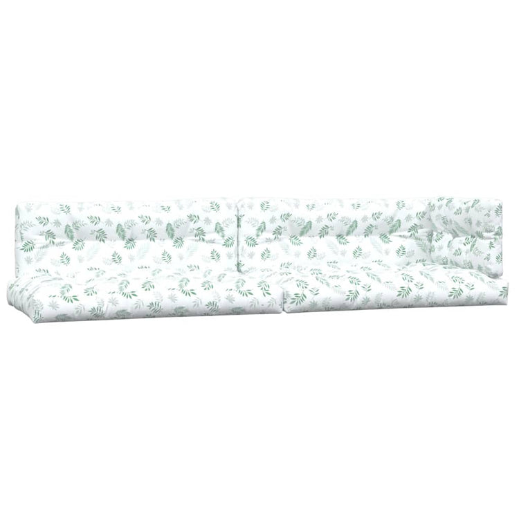 Coussins de palette vidaxl 5 tissu de motif de feuille d'étal