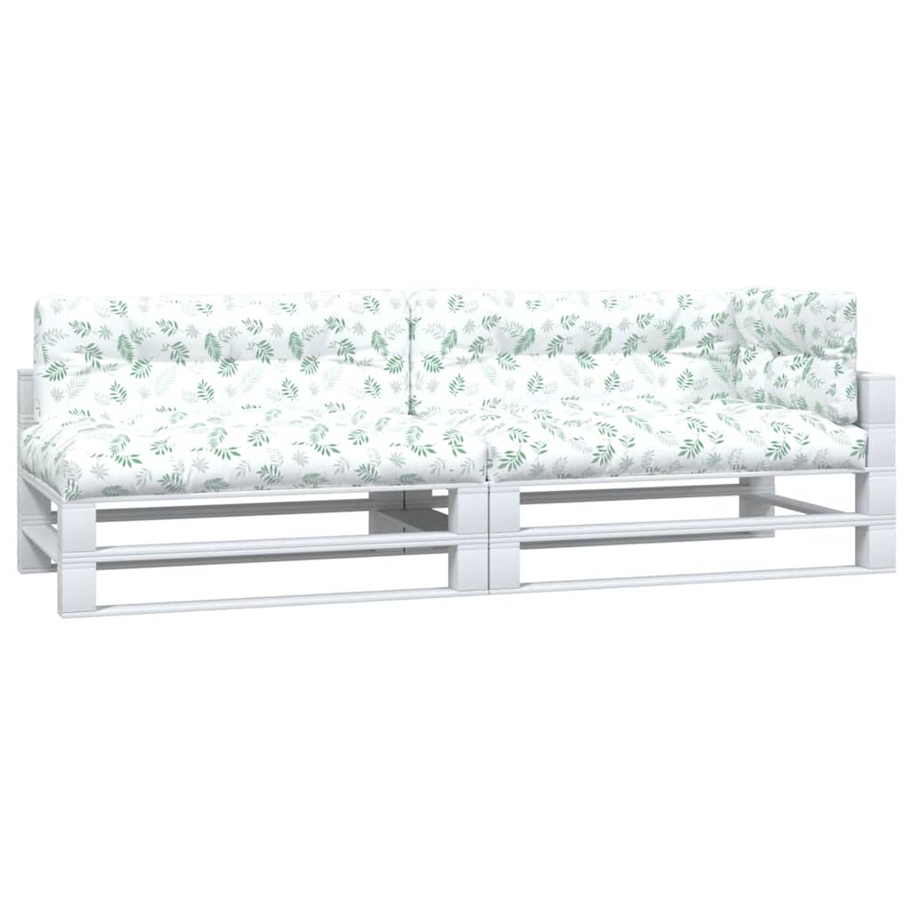 Coussins de palette vidaxl 5 tissu de motif de feuille d'étal