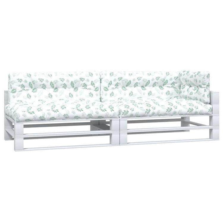 Coussins de palette vidaxl 5 tissu de motif de feuille d'étal