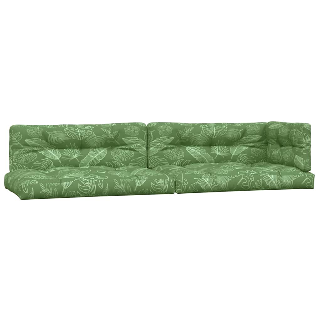 Coussins de palette vidaxl 5 tissu de motif de feuille d'étal