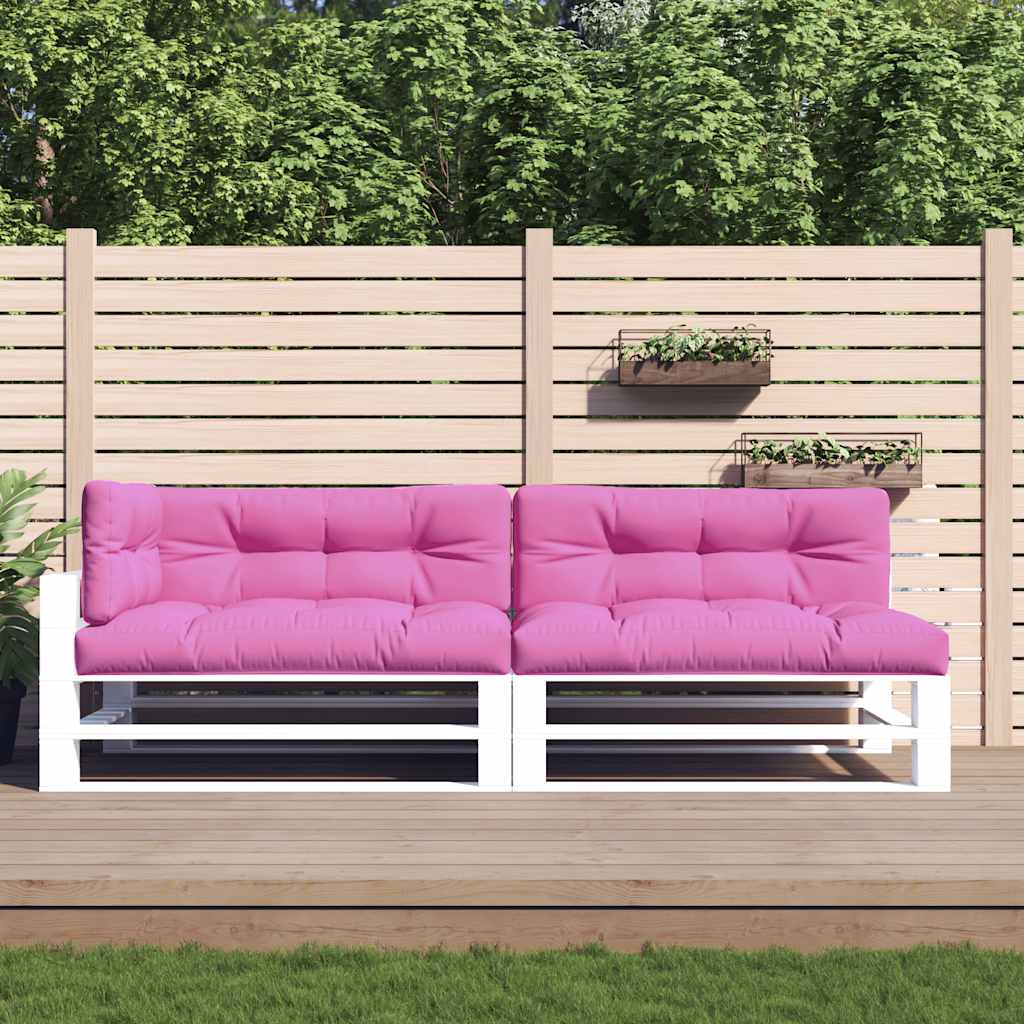 Coussins de palette vidaxl 5 st tissu rose