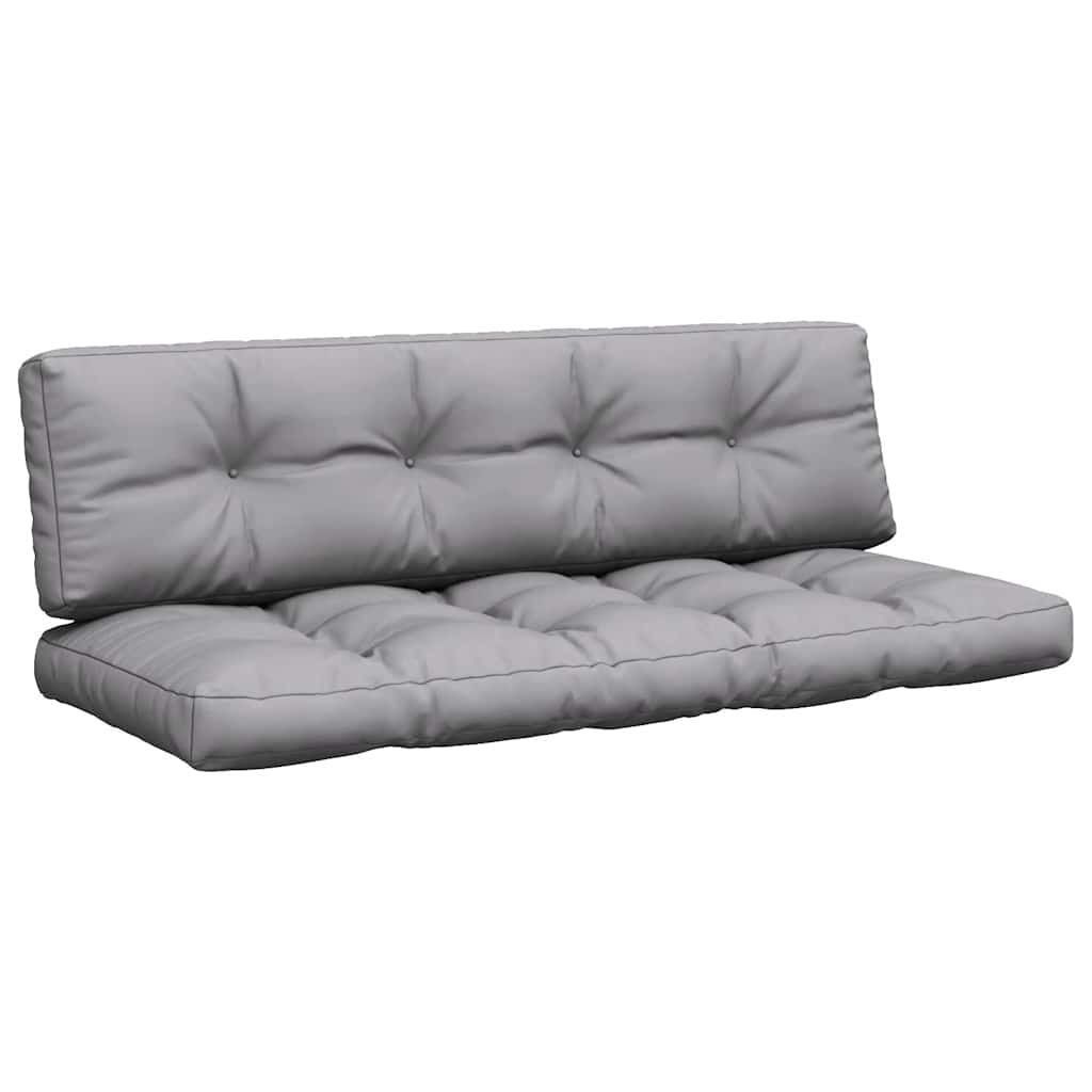 Coussins de palette vidaxl 2 st tissu gris