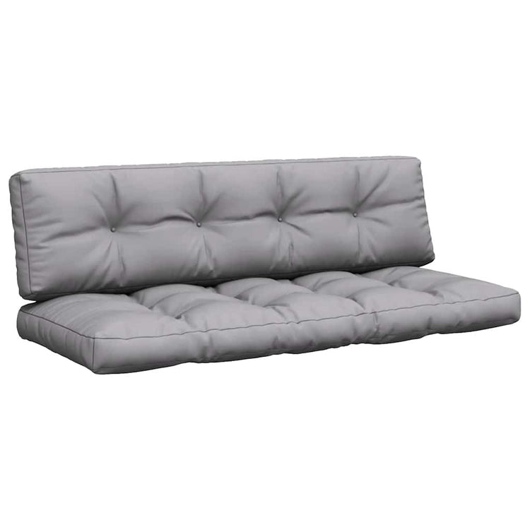 Coussins de palette vidaxl 2 st tissu gris
