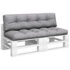 Coussins de palette vidaxl 2 st tissu gris