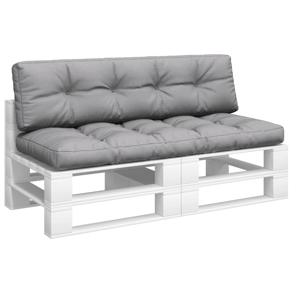 Coussins de palette vidaxl 2 st tissu gris