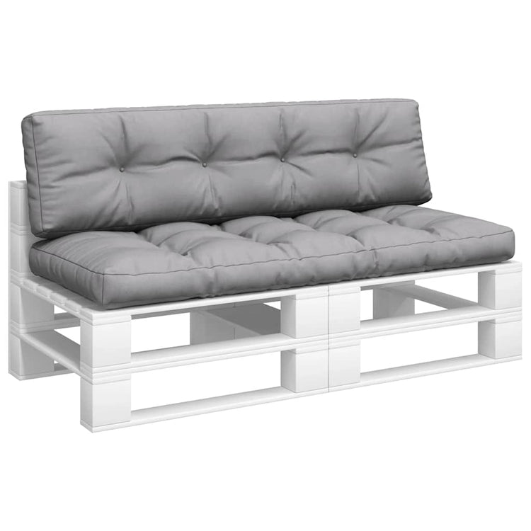 Coussins de palette vidaxl 2 st tissu gris