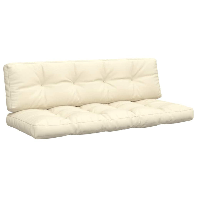 VidaXL coussins de palette 2 pcs tissu couleur crème
