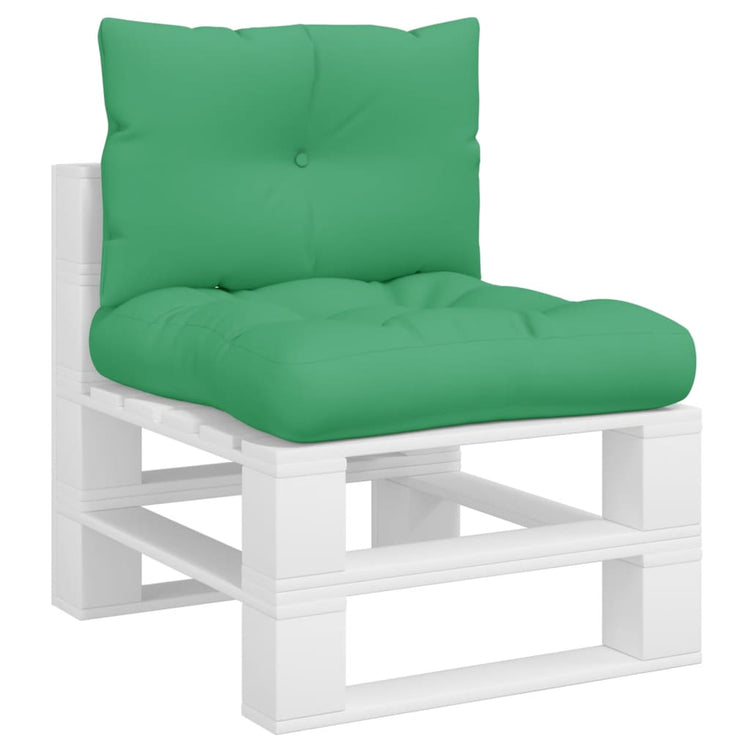 Coussins de palette vidaxl 2 st tissu vert