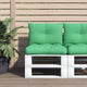 Coussins de palette vidaxl 2 st tissu vert