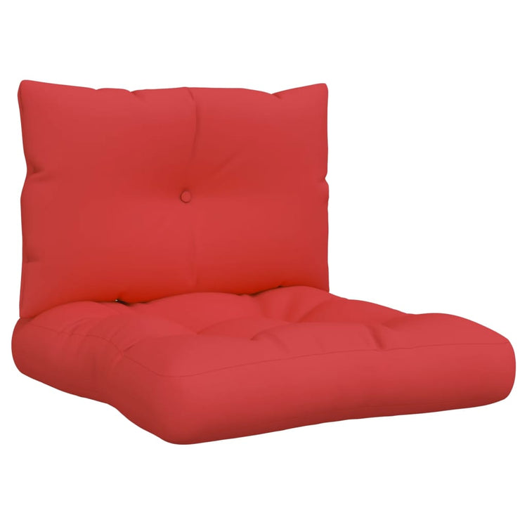 Coussins de palette vidaxl 2 st tissu rouge