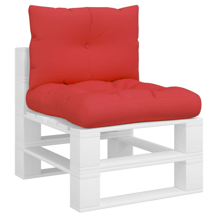 Coussins de palette vidaxl 2 st tissu rouge