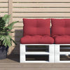 Coussins de palette vidaxl 2 st tissu vin rouge