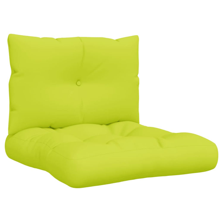 Coussins de palette vidaxl 2 St tissu vert vert