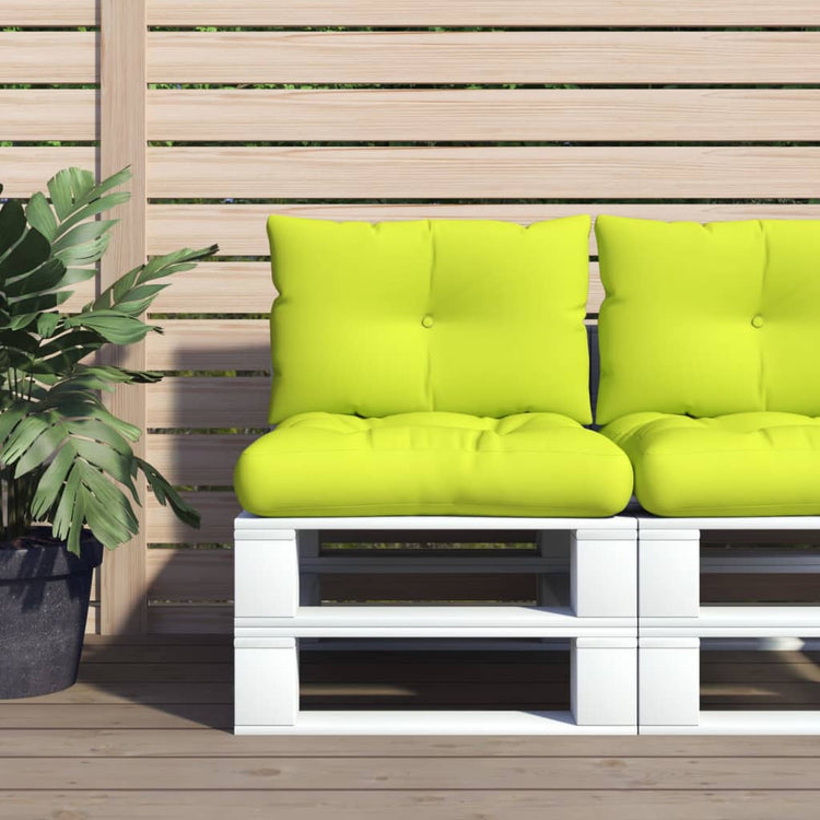 Coussins de palette vidaxl 2 St tissu vert vert