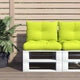 Coussins de palette vidaxl 2 St tissu vert vert