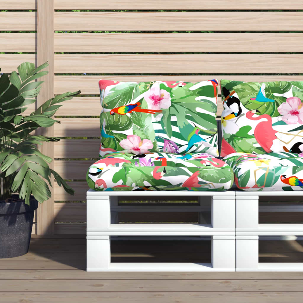 Vidaxl Pallet Cushions 2 St Oxford tissu multiples