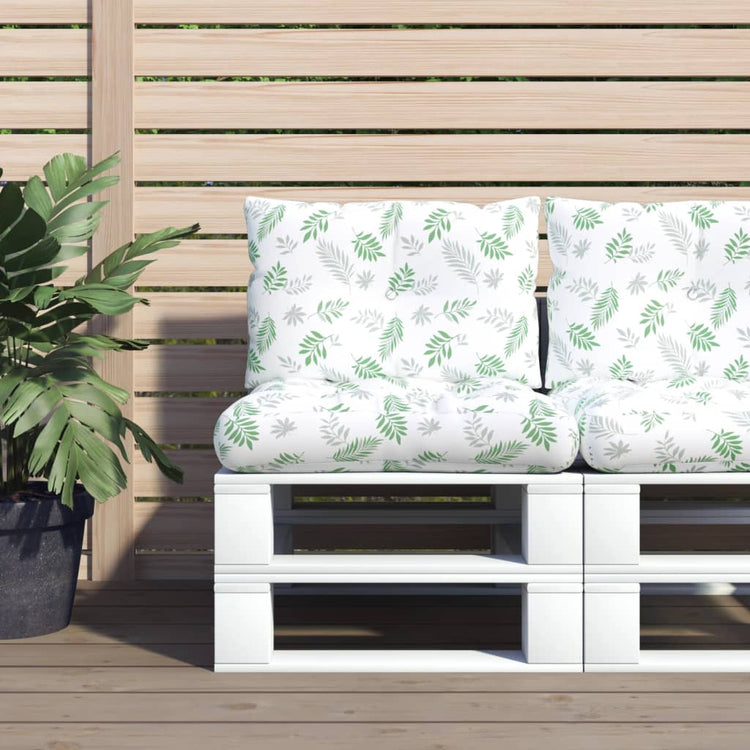 Coussins de palette vidaxl 2 stands de feuille de feuille oxford tissu
