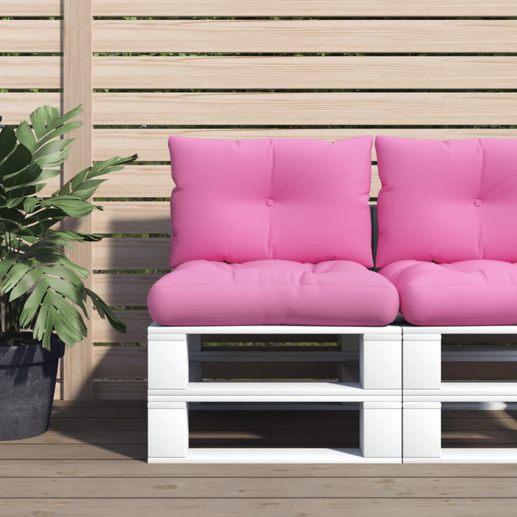 Coussins de palette vidaxl 2 st oxford tissu rose