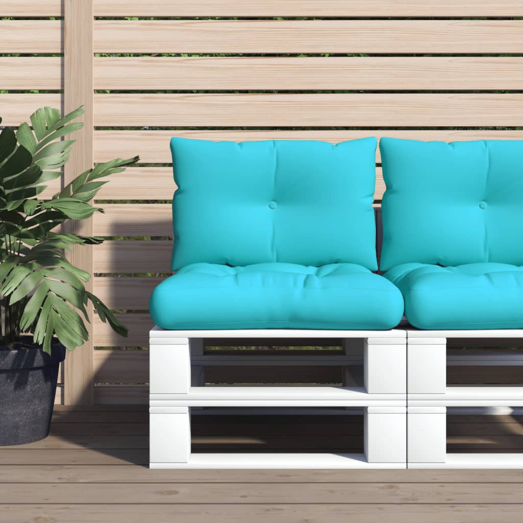 Vidaxl Pallet Cushions 2 St Oxford tissu turquoise