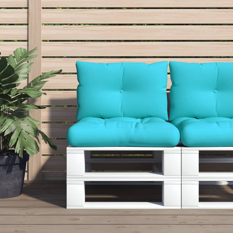 Vidaxl Pallet Cushions 2 St Oxford tissu turquoise