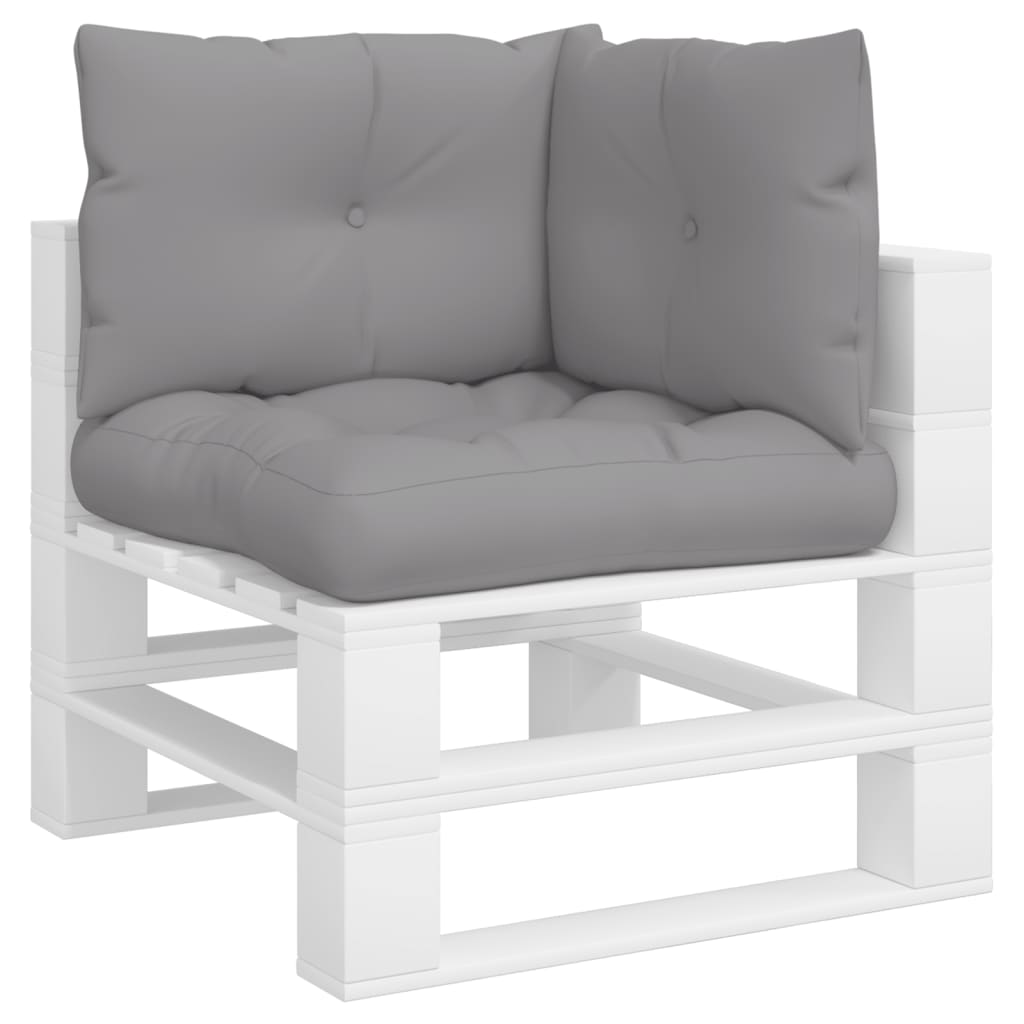 Coussins de palette vidaxl 3 st tissu gris