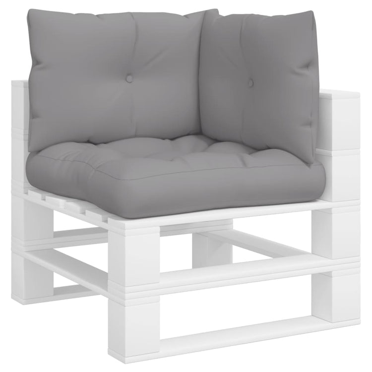Coussins de palette vidaxl 3 st tissu gris