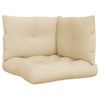 VidaXL coussins de palette 3 pcs tissu beige