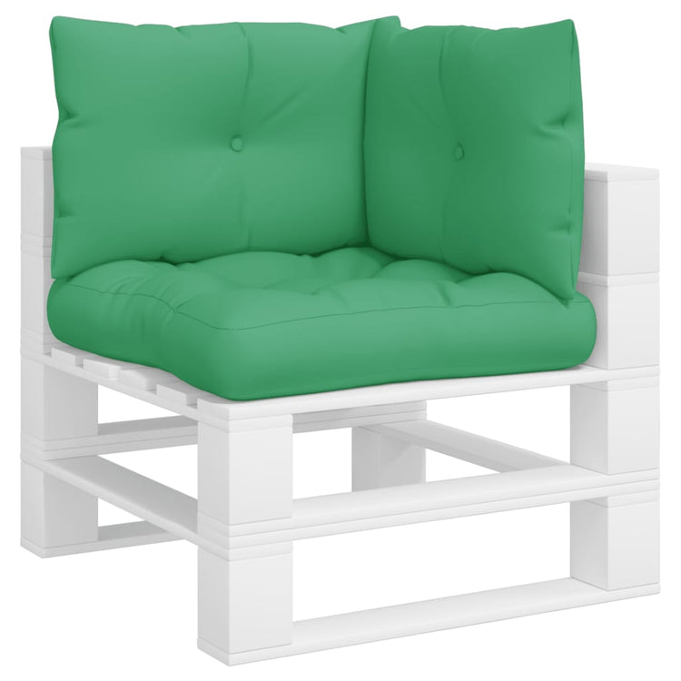 Coussins de palette vidaxl 3 st tissu vert