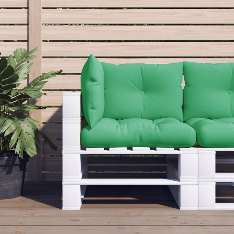 Coussins de palette vidaxl 3 st tissu vert